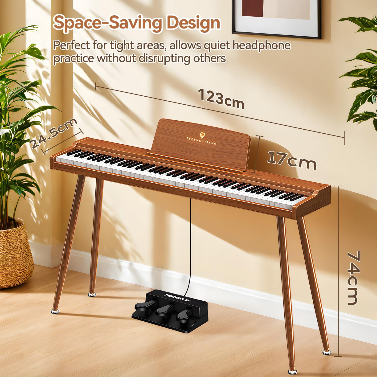 Amazon.com: TERENCE P10 Weighted Keyboard Piano 88 Keys,Full-Size