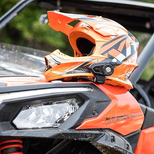 Miniatura 3 de Sena Sistema de comunicación de malla de auriculares Bluetooth para motocicleta de 30 K, negro, paquete individual con altavoces HD