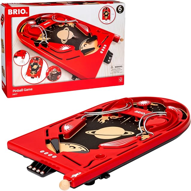 BRIO Pinball Machine - Kids Games for Age 6 Years Up - Gifts for Children and Families