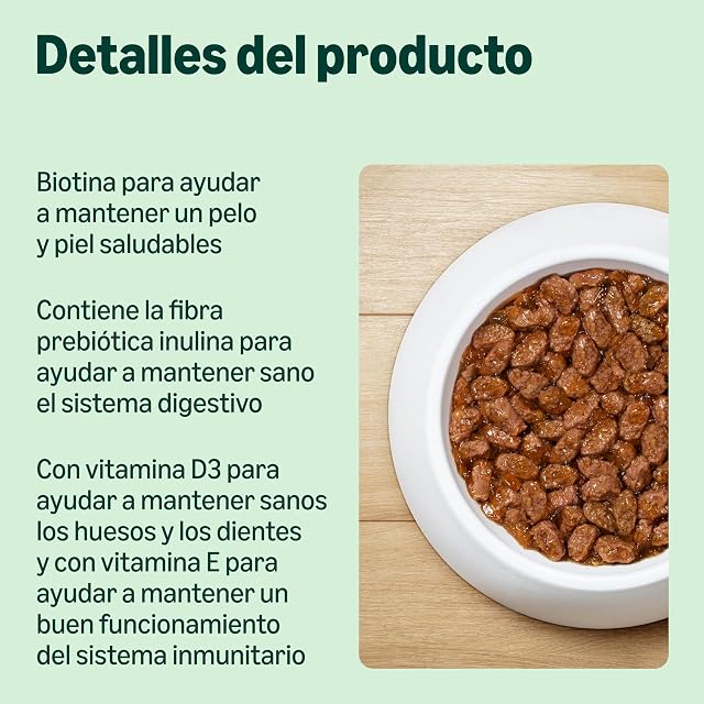 Foto 3 de 8 de by Amazon - Alimento Completo sin Cereales para Gatos Adultos, selección mezclada en gelatina, 4,8 kg (48…