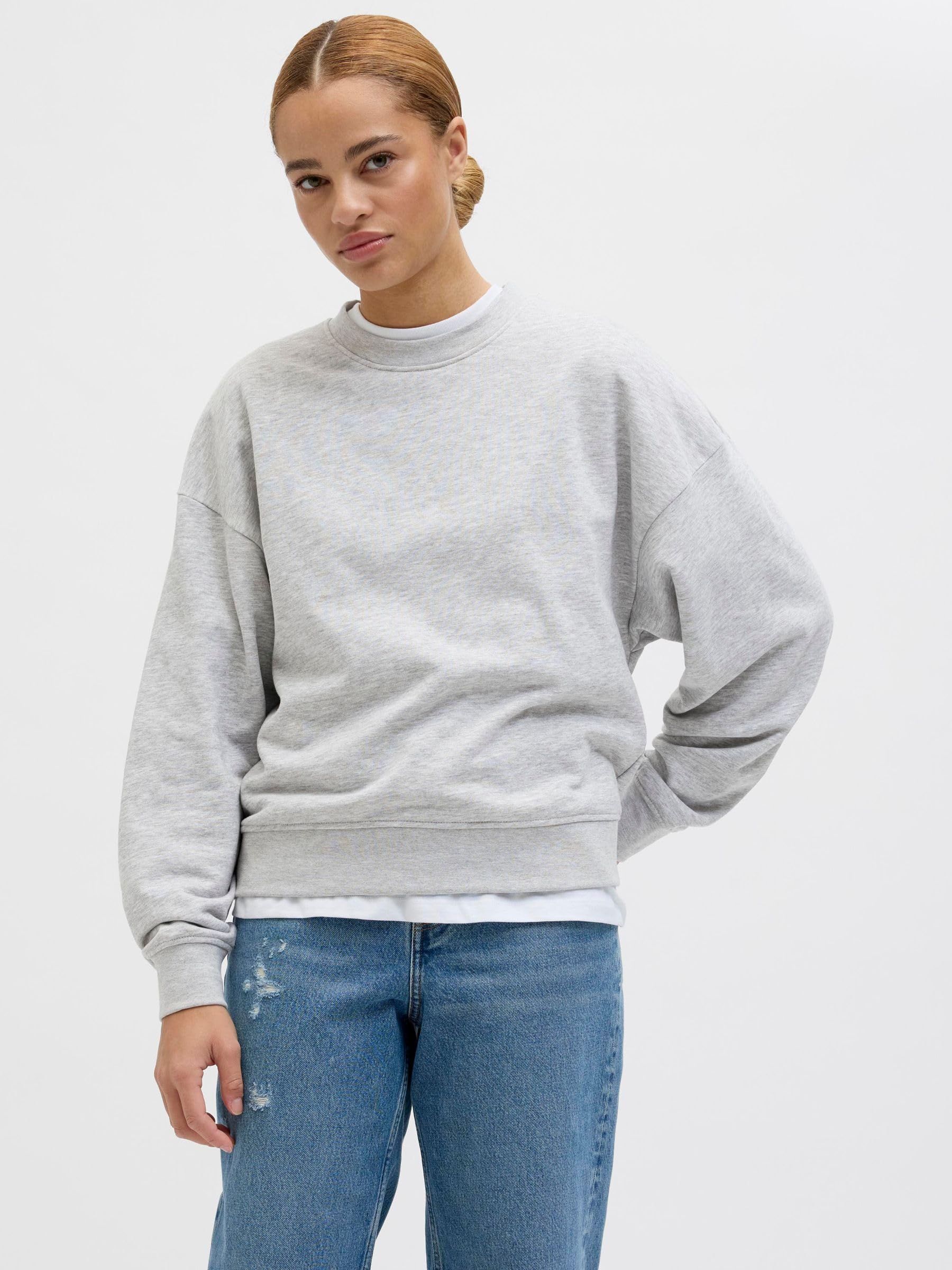 JJXX Jxalfa RLX Short LS Crew Swt Maglia di Tuta Donna