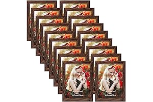 PETAFLOP 5x7 Picture Frame Pack of 18: Timeless Memories, Rustic Charm