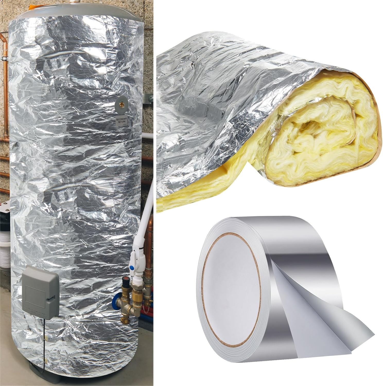 Frienda 1 Roll 3 x 47 x 100 Inches Water Heater Blanket with 1 Roll