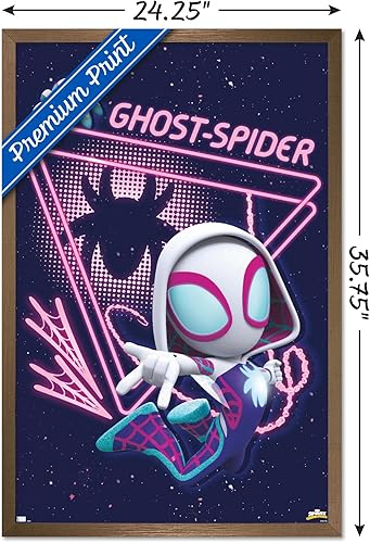 Vista 27 de Trends International Marvel Spidey And His Amazing Friends - Ghost Spider Wall Poster, 34L x 22.4W, Black Framed Version