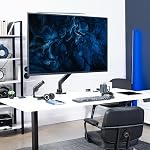 VIVO Bras de moniteur ultralarge pour 57 d'écrans jusqu'à 59.4 lbs, support de bureau TV et moniteur stand conçu pour Samsung Odyssey Ark, Neo G9, ViewFinity S9, et plus, Noir, STAND-GT57