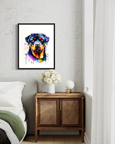 Miniatura 2 de Rottweiler - Póster impreso para perro, decoración de pintura artística para pared, arte pop para cachorros, decoración del hogar, arte para