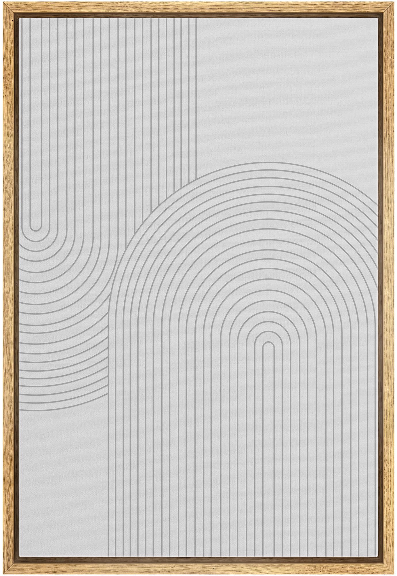 (similar) SIGNWIN Framed Canvas Print Wall Art White Retro Geometric Line Spiral Duo Abstract Shapes Illustrations Modern Art Decorative Contemporary Colorful for Living Room, Bedroom, Office - 25"x32" Natural