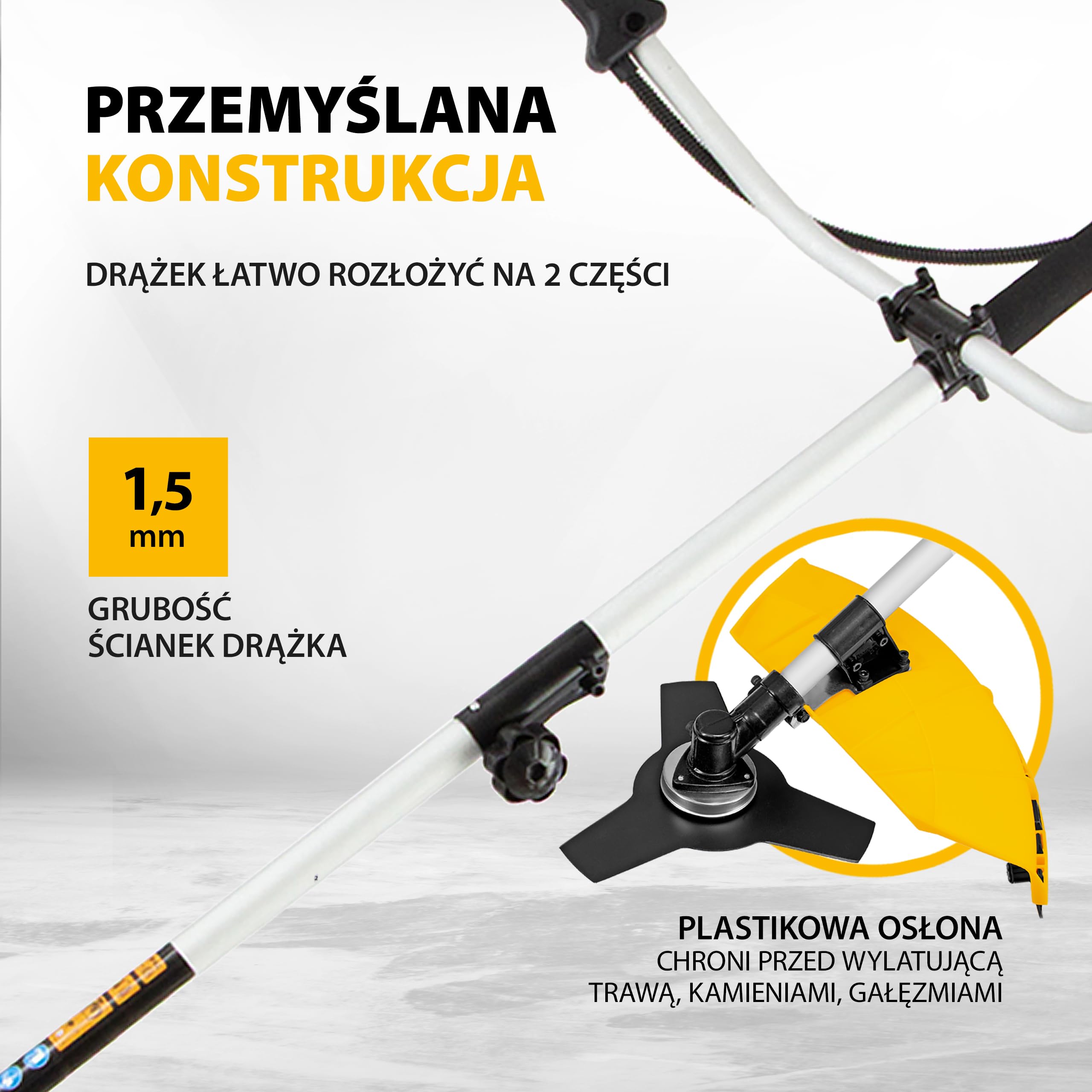 Kosa Spalinowa, Kosiarka, Podkaszarka do Trawy DT-52S, 52 cm - Denzel