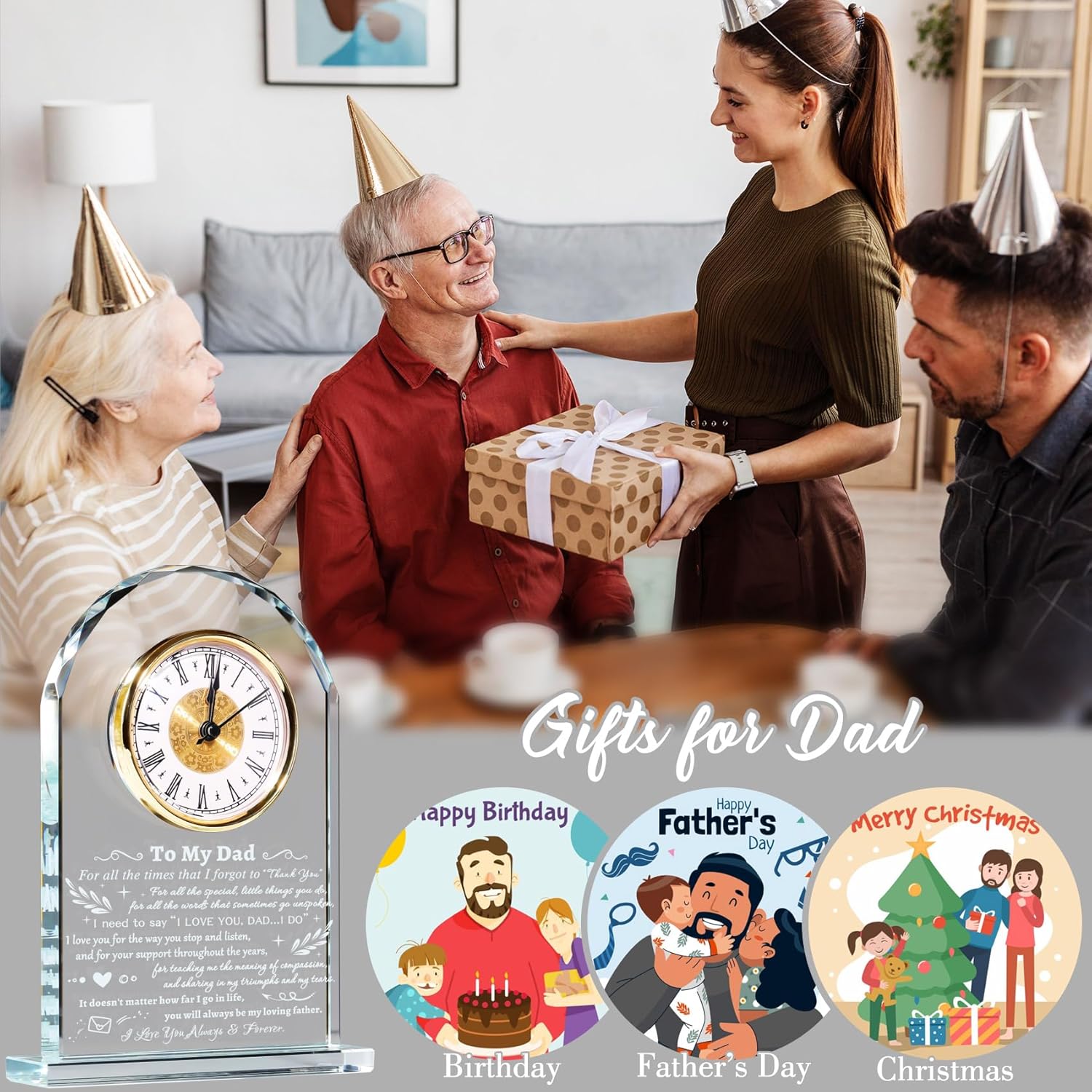 Desk Clock Gift with Heartfelt Message