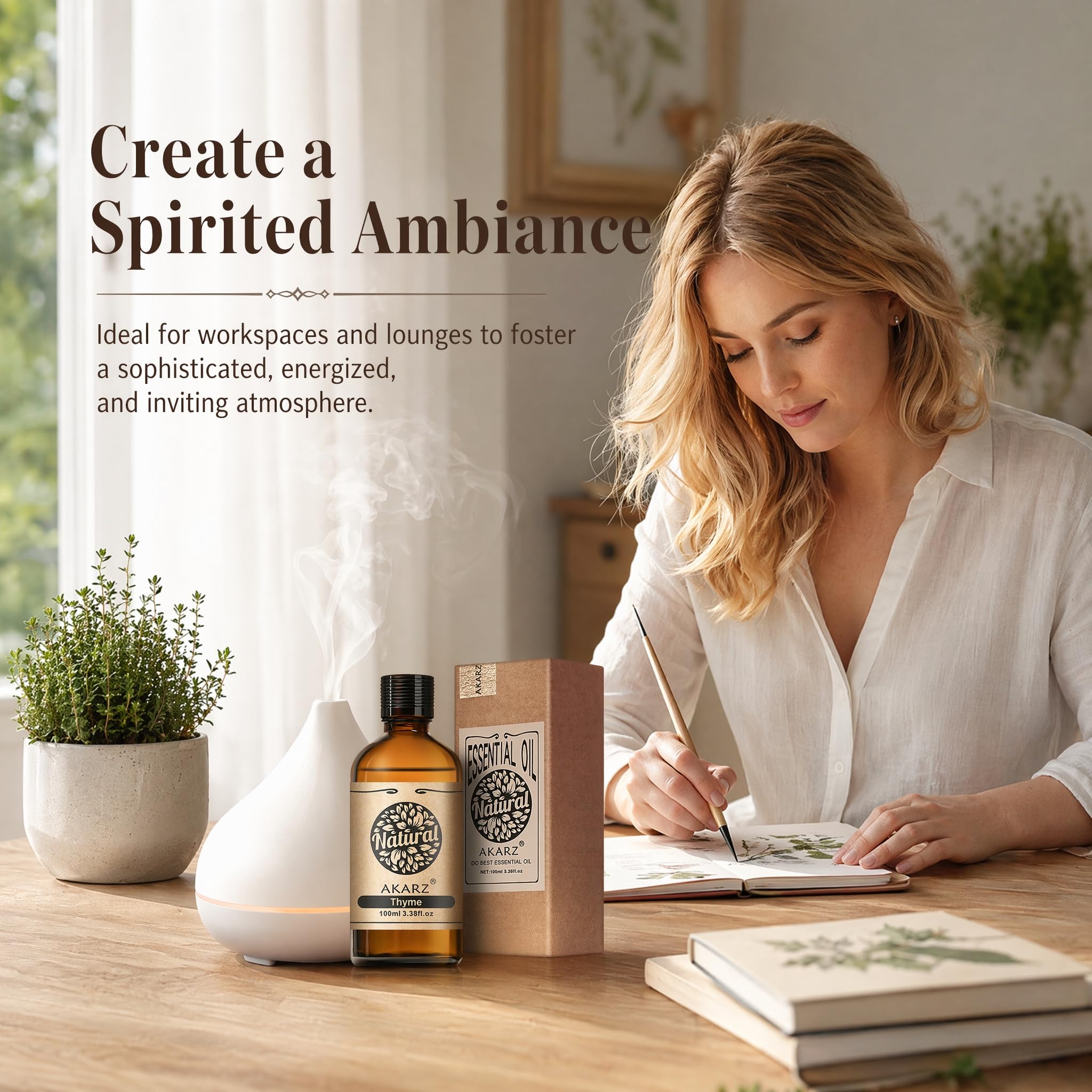 AKARZ 100ml Olejek esencjny z Mięty Sosnowej - Naturalny olejek aromatyczny do dyfuzorów, lamp aromatycznych i aromatów pomieszczeń