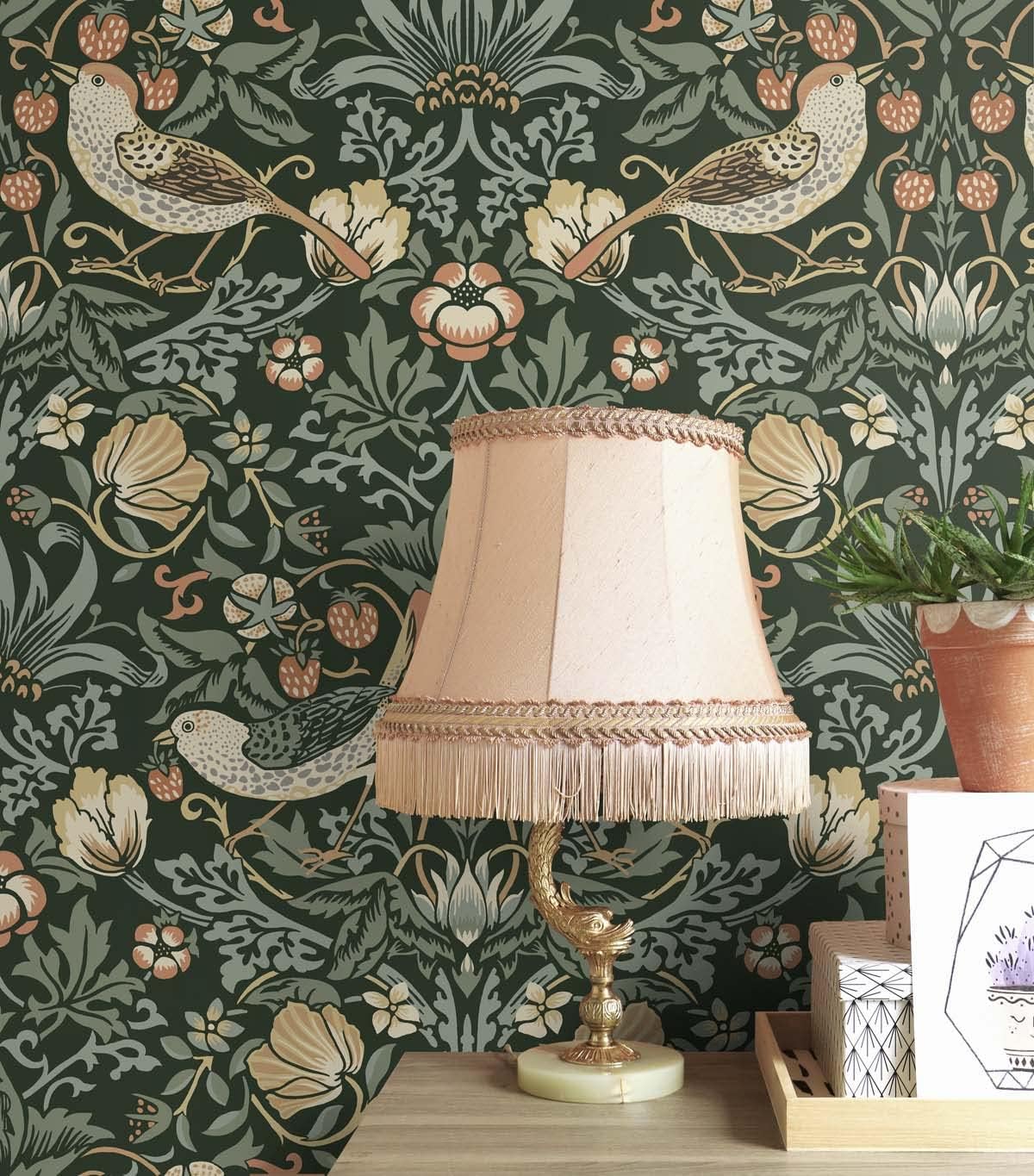 NextWall Aves Garden Peel and Stick Wallpaper (Forest Green)