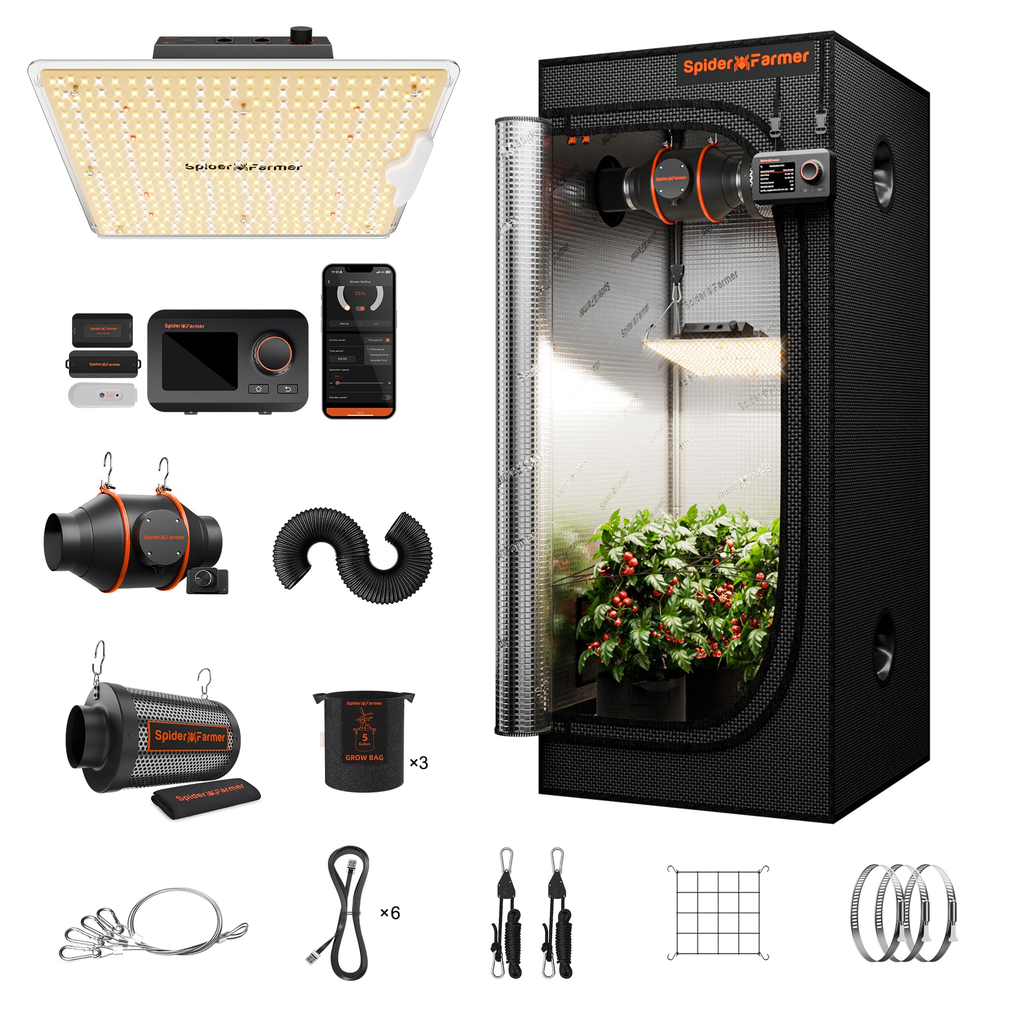 Amazon.com: Spider Farmer Grow Tent Kit 2x2x5ft Complete System