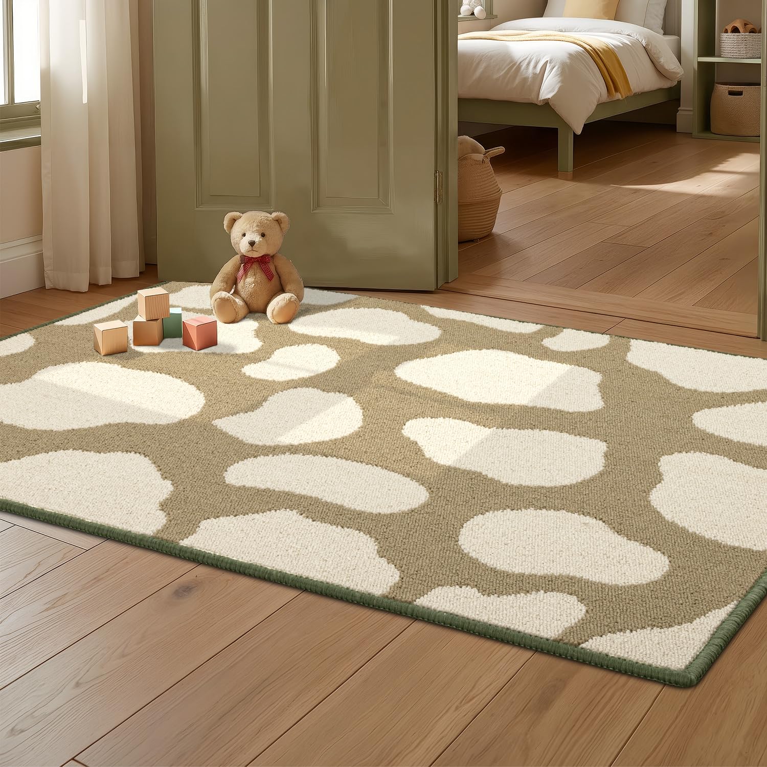 Paillasson d'intérieur pour porte avant et arrière, tapis d'entrée résistant marron
