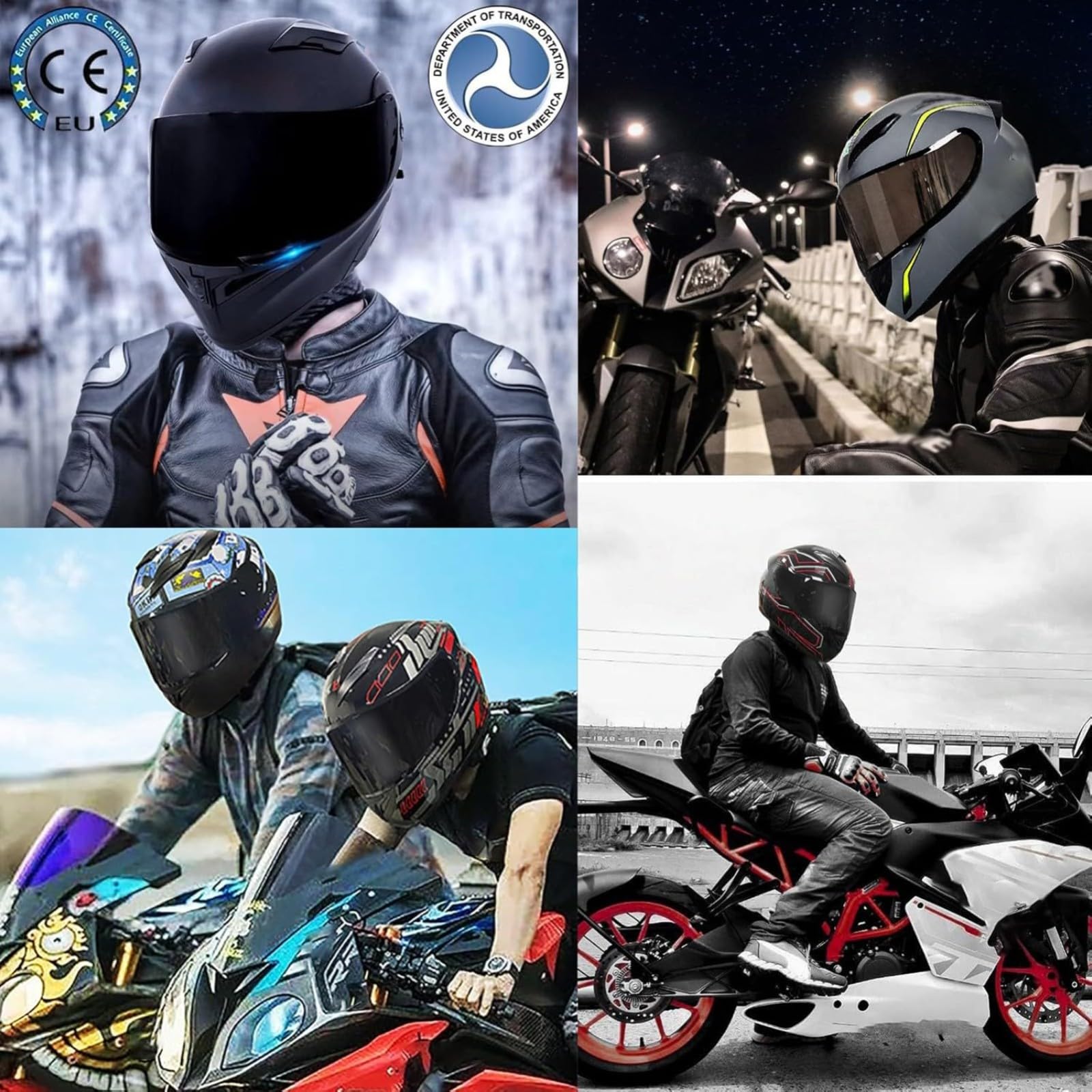 Kask motocyklowy z Bluetooth, kask składany motocyklowy, certyfikowany ECE kask modułowy z podwójnym wizjerem, z wbudowanym mikrofonem do automatycznej reakcji K, M=57~58cm