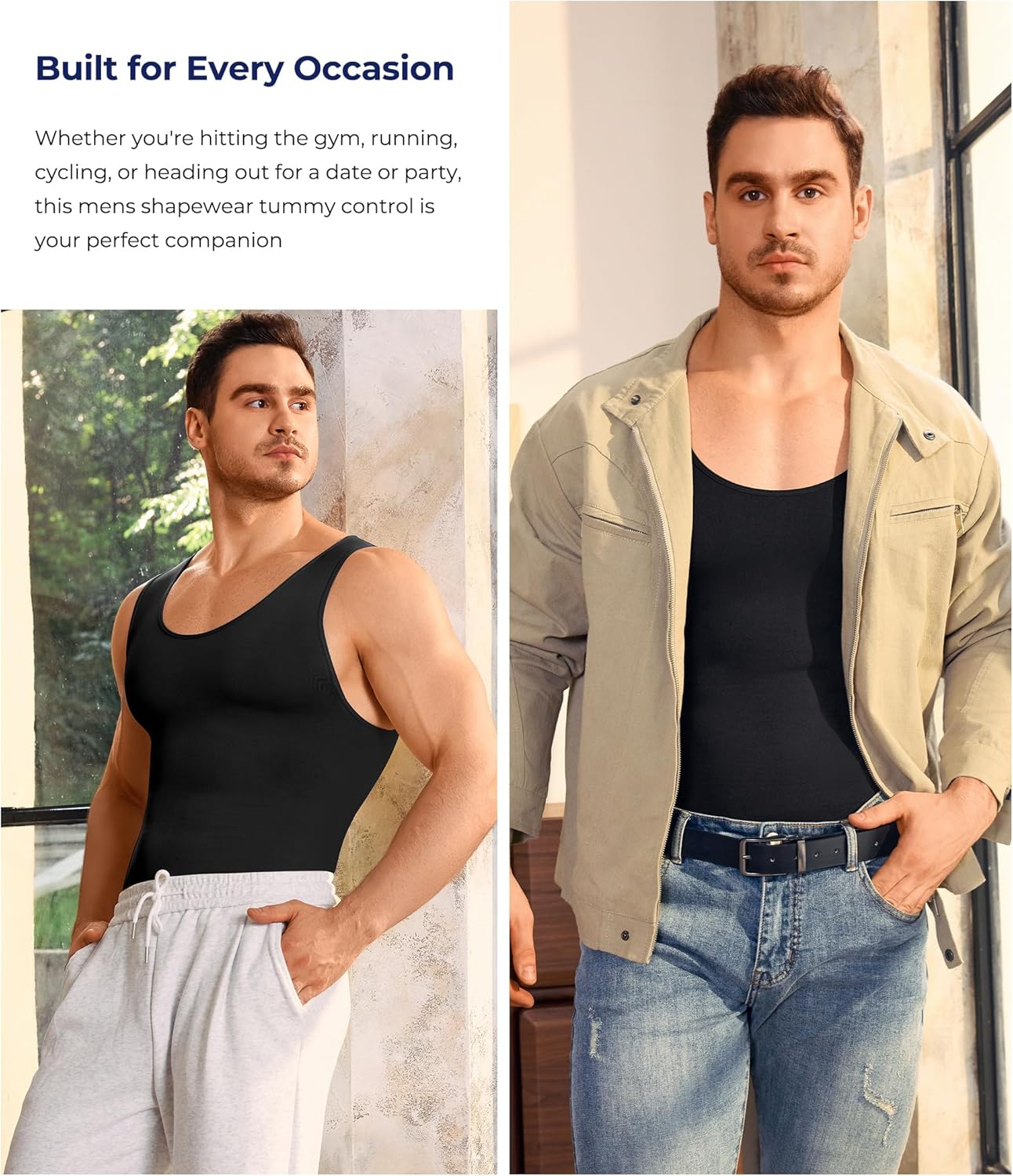 TAILONG Mens Shapewear Tummy Control Bodysuit Sleeveless Compression Shirts Slimming Body Shaper Fajas Para Hombres - Image 5