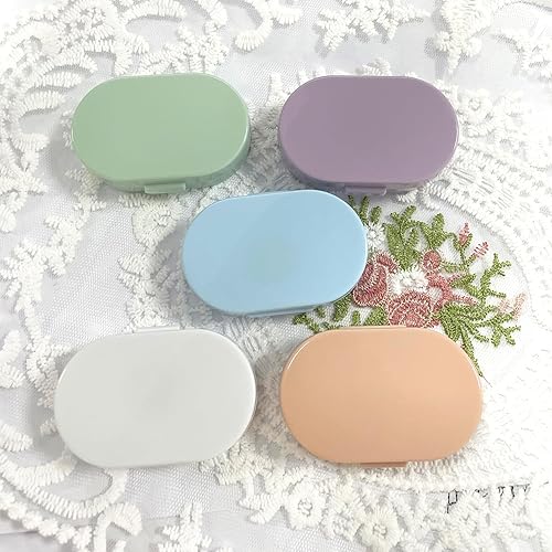 Miniatura 6 de Estuche para lentes de contacto, tamaño de viaje, kit de herramientas de extracción de aplicador de lentes de contacto de colores lindos con espejo