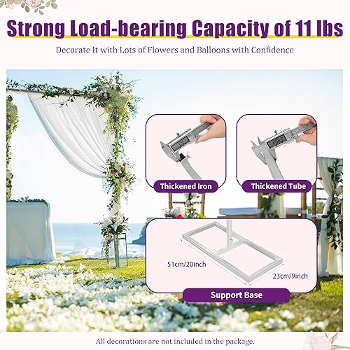 Miniatura 5 de Kit de tubo para telón de fondo, marco de cortina telescópico para fiesta de boda, 9.84 pies x 19.69 pies, soporte de telón de fondo resistente con