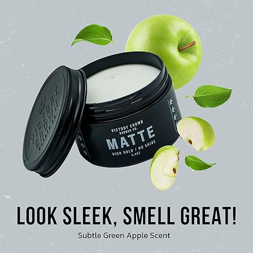 Miniatura 6 de Victory Crown Pomada de arcilla mate para hombres, alta sujeción, sin brillo, pasta para el cabello no grasa, 3.4 onzas