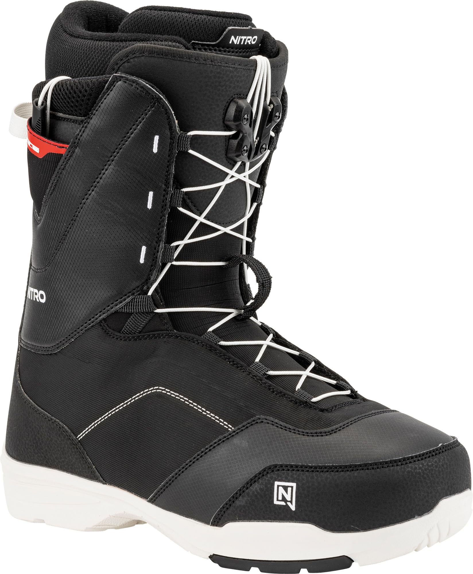 Nitro Tangent TLS Mens Snowboard Boots, Black, 9.5 (27.5)