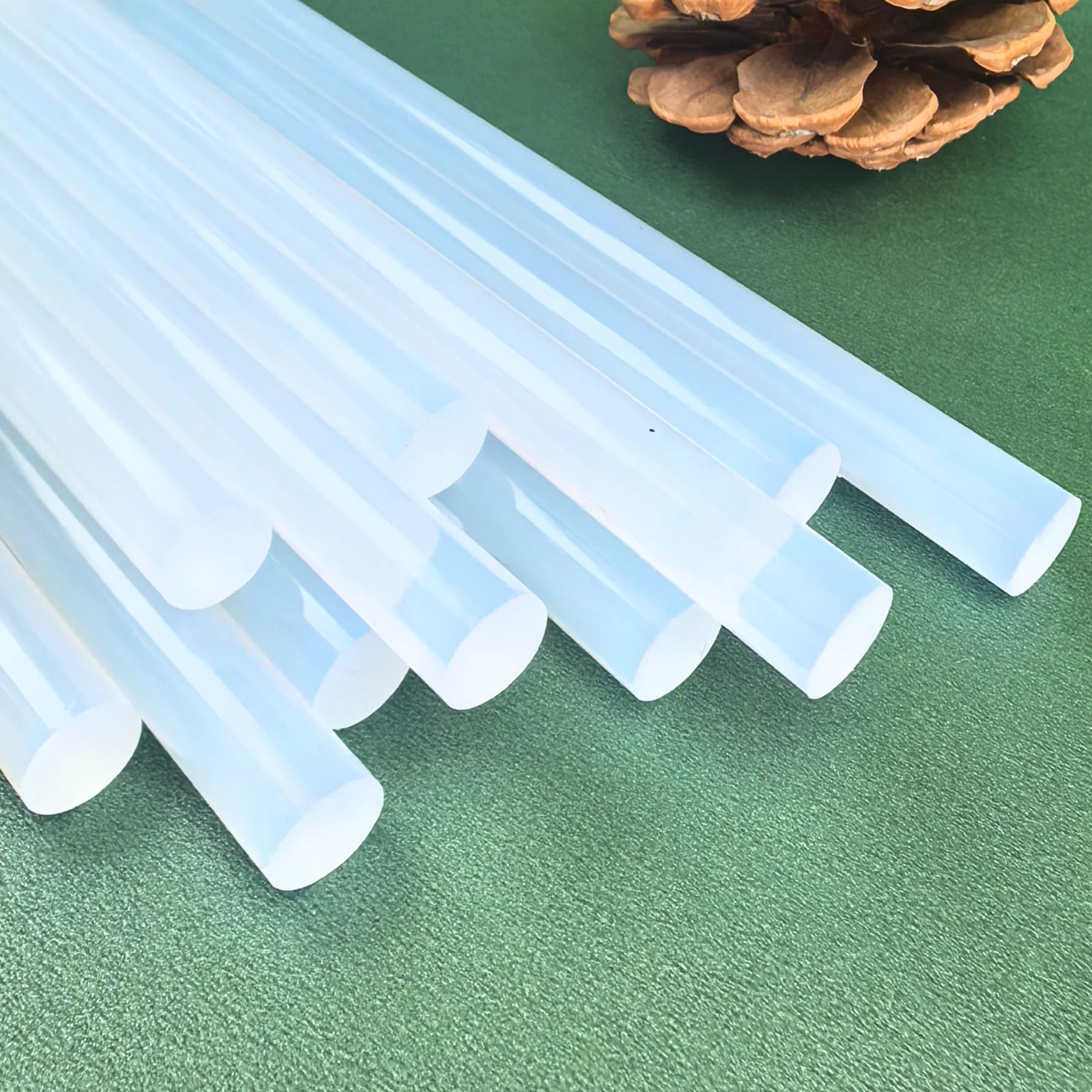 12 bastoncini per colla a caldo, 11 mm x 150 mm, trasparenti, per pistola per colla a caldo