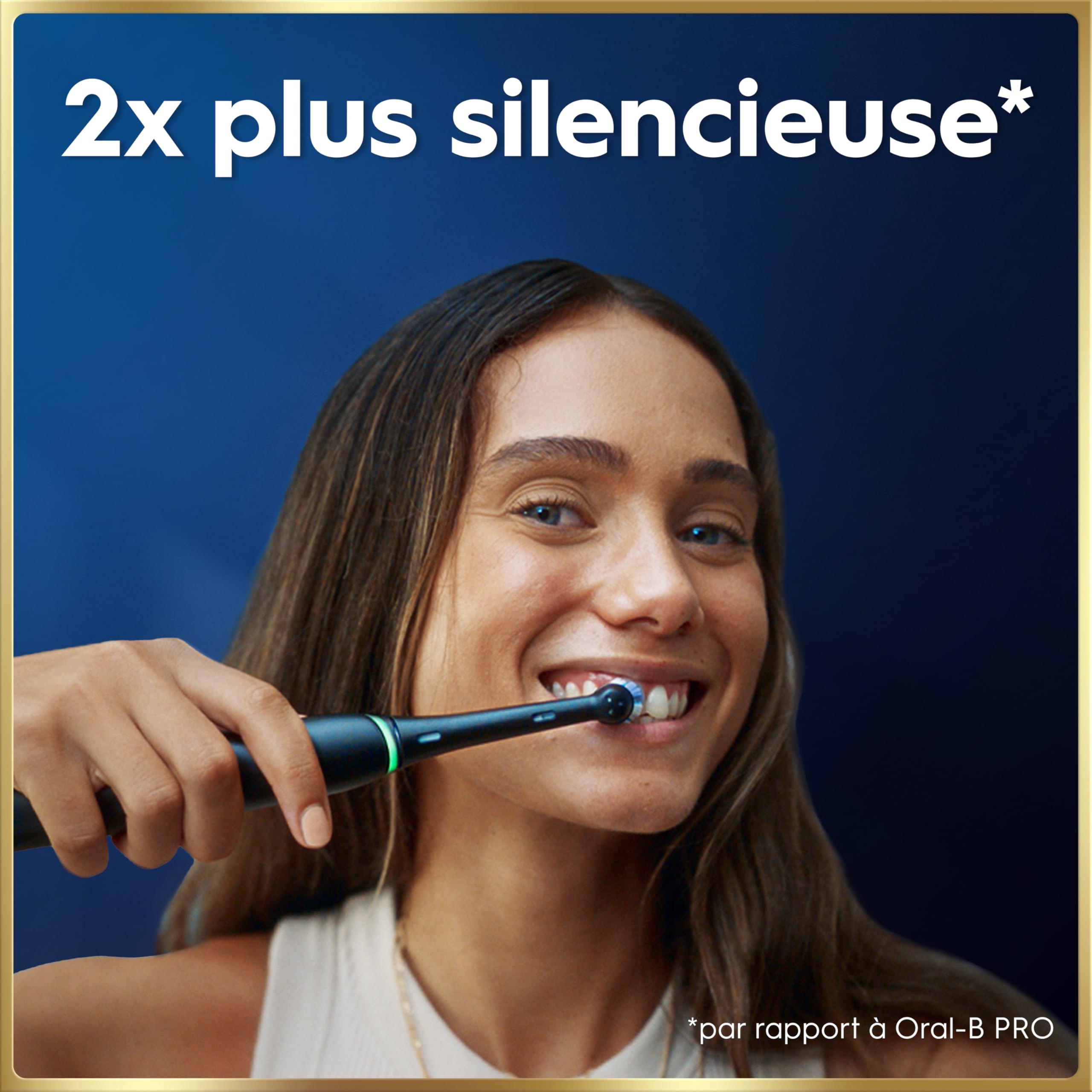 Oral-B Brosse à Dents Electrique iO 9, 3 Brossettes de Rechange, Noire – 7 Modes de Brossage dont Blancheur et Soin Gencives, Charge Rapide de la Batterie, Capteur de Pression, Détection IA, Etui