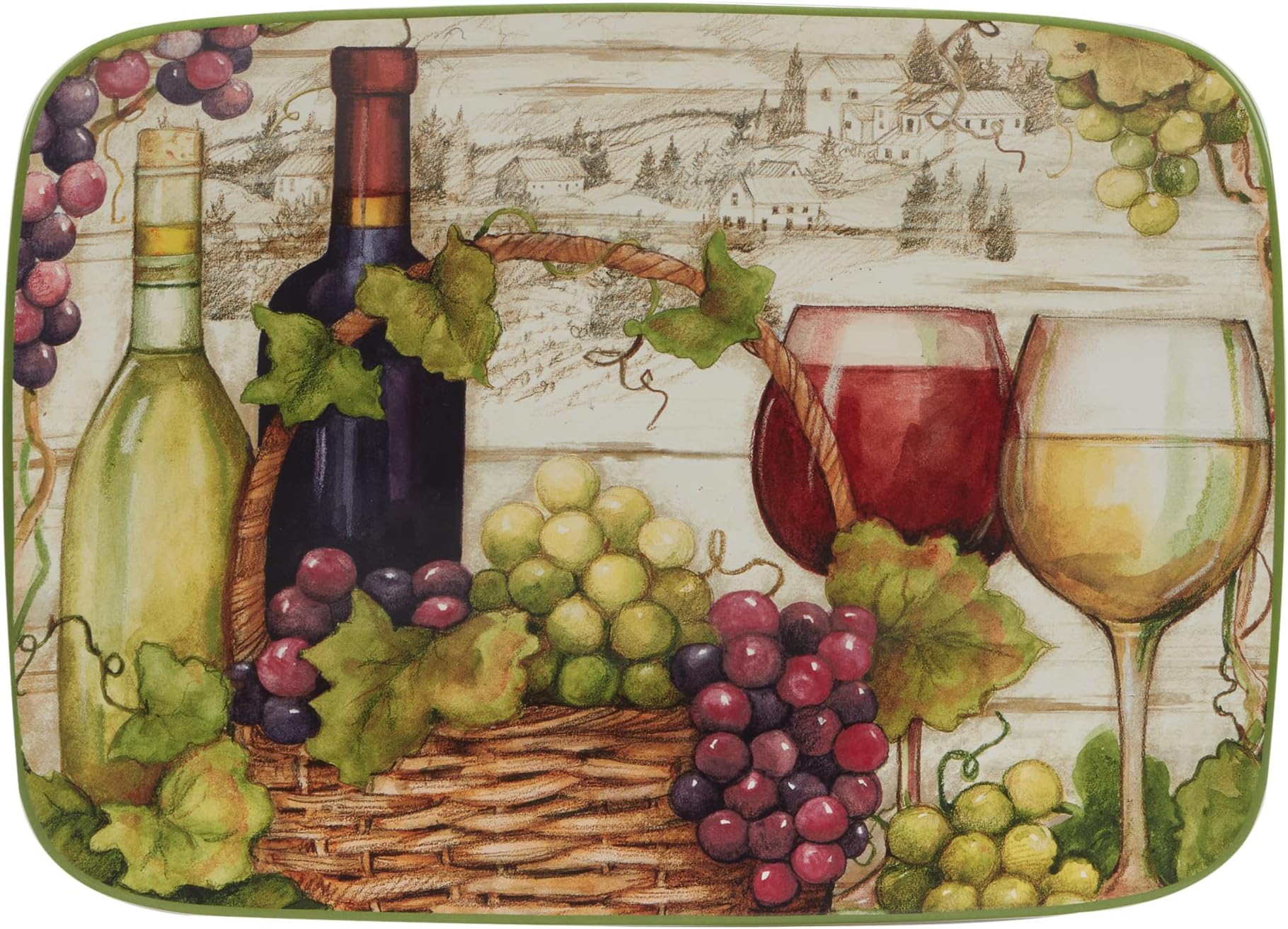 Meadow Brook Rectangular Platter 14" x 10"