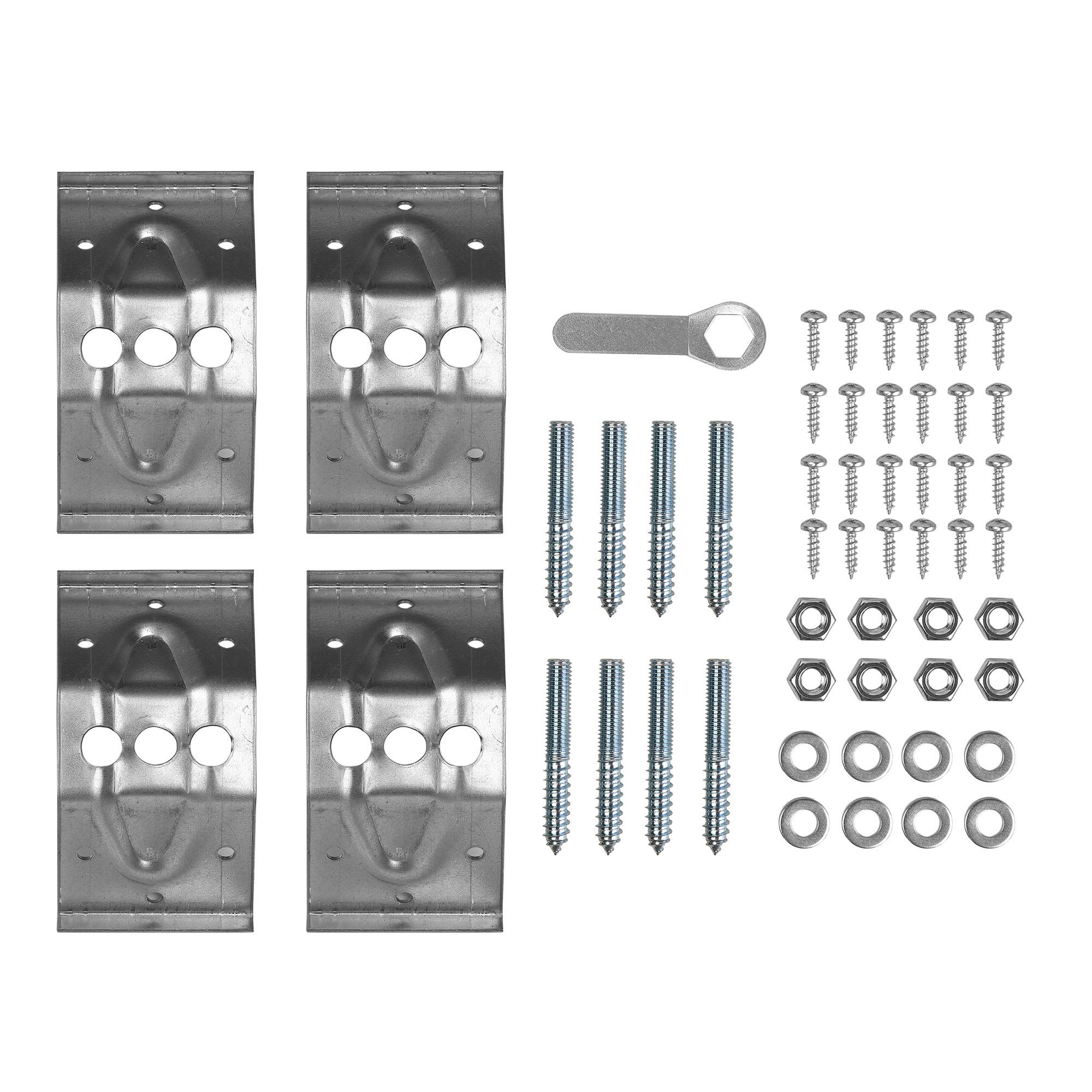 Table Corner Brackets Braces Heavy Duty 100mm Complete Set With Spanner