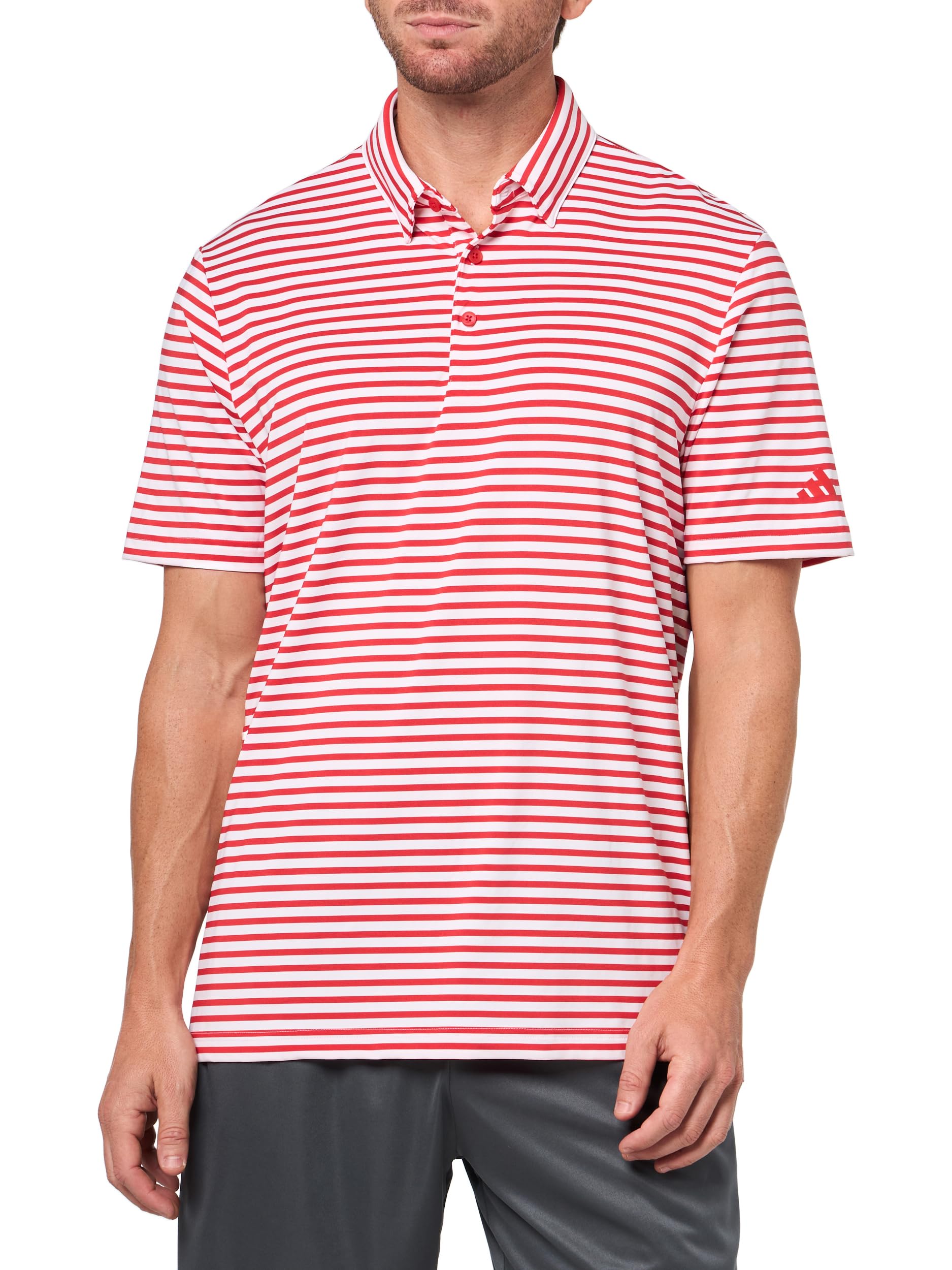 

                                                    adidas Men's Ultimate365 Stripe Polo Shirt, White/