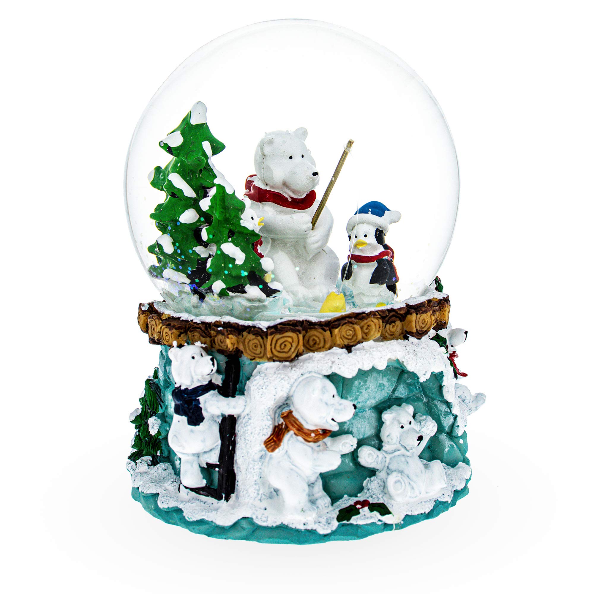 Boule à neige musicale Ours polaire