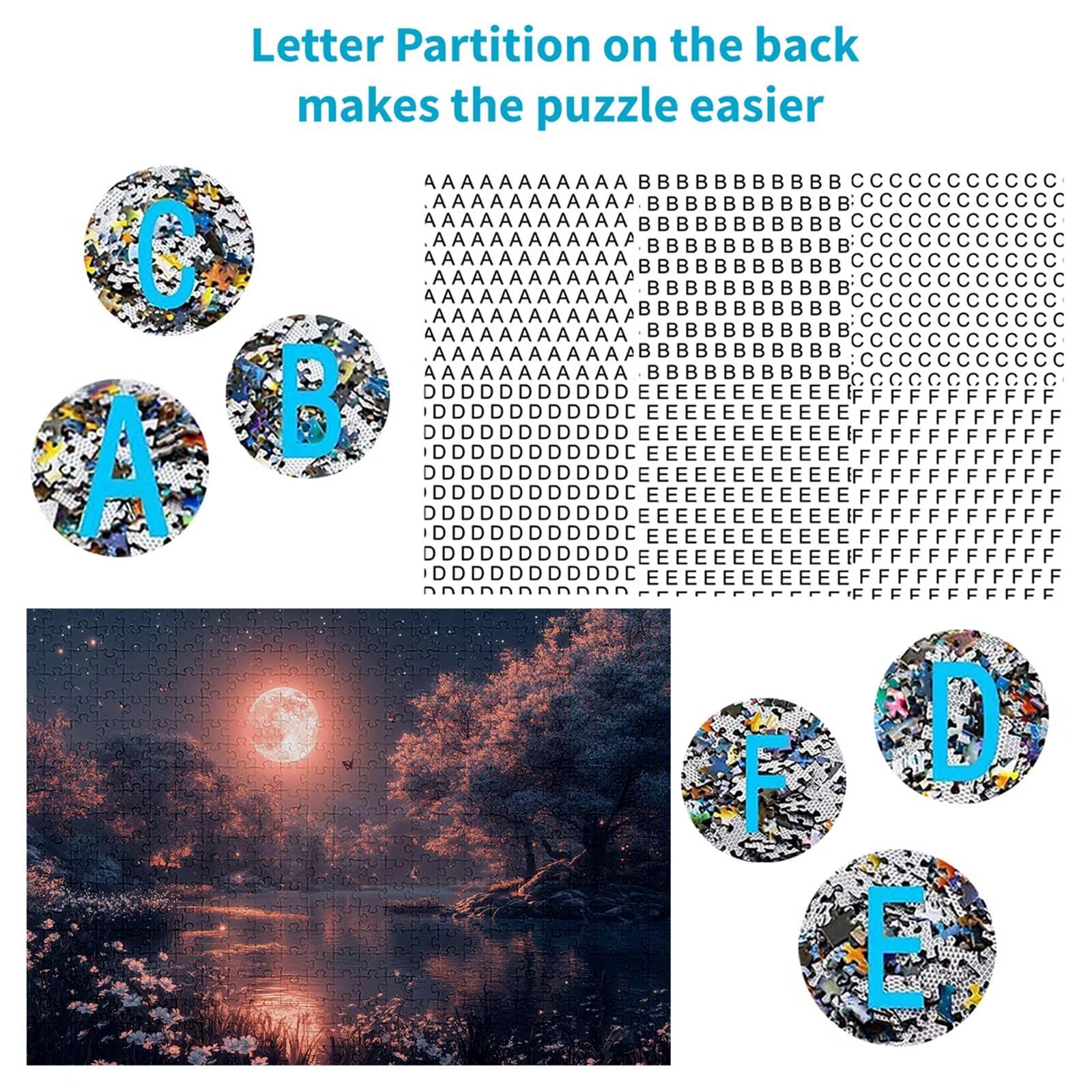 Puzzle 3000 elementów jezioro puzzle dla dorosłych drzewo 122 x 81 cm Unikalne rzemiosło klasyczne 3D drewniana układanka do rodzinnych gier aktywnych, układanka do samodzielnego wykonania nawet do