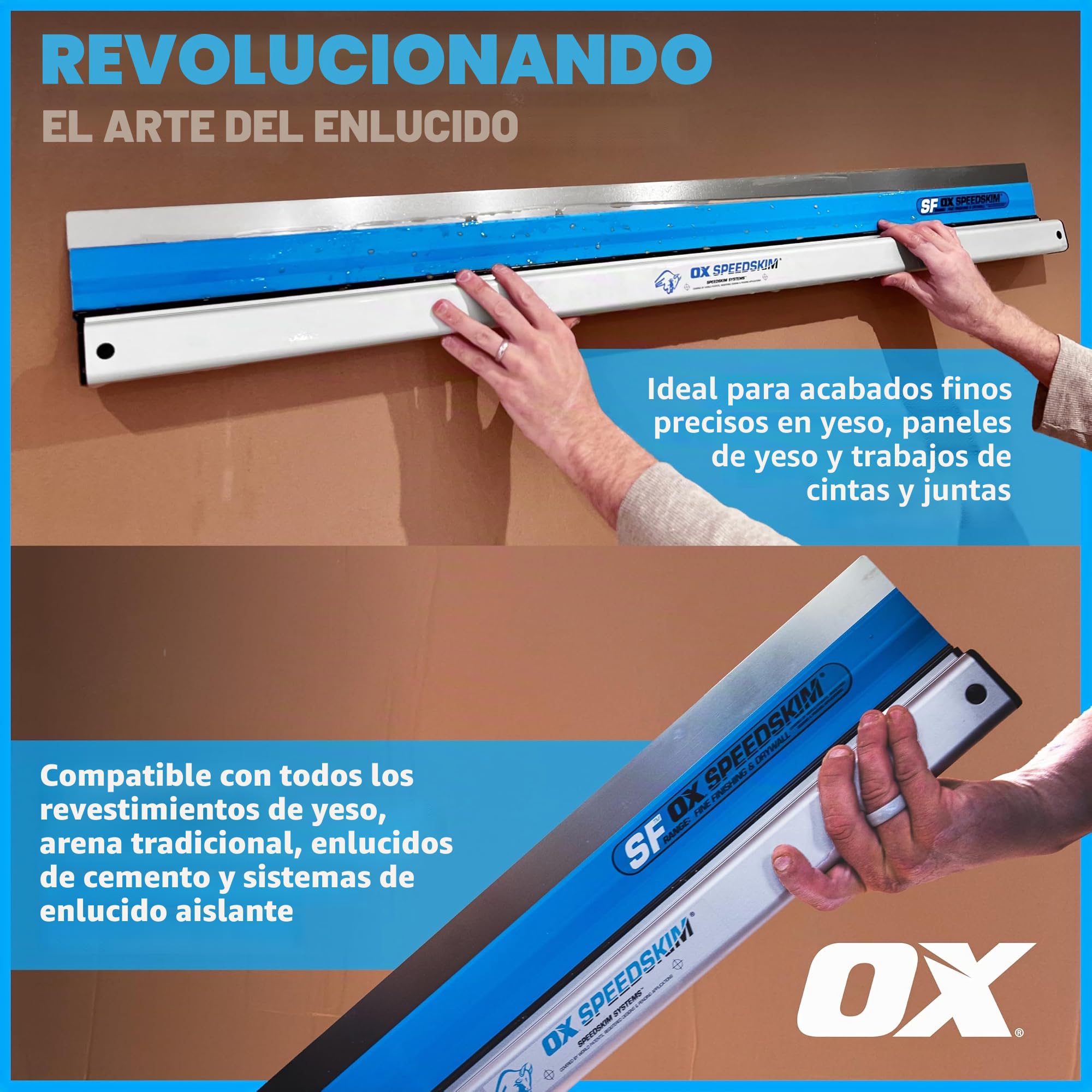 OX Speedskim Stainless Flex Finishing Rule - SF 600mm
