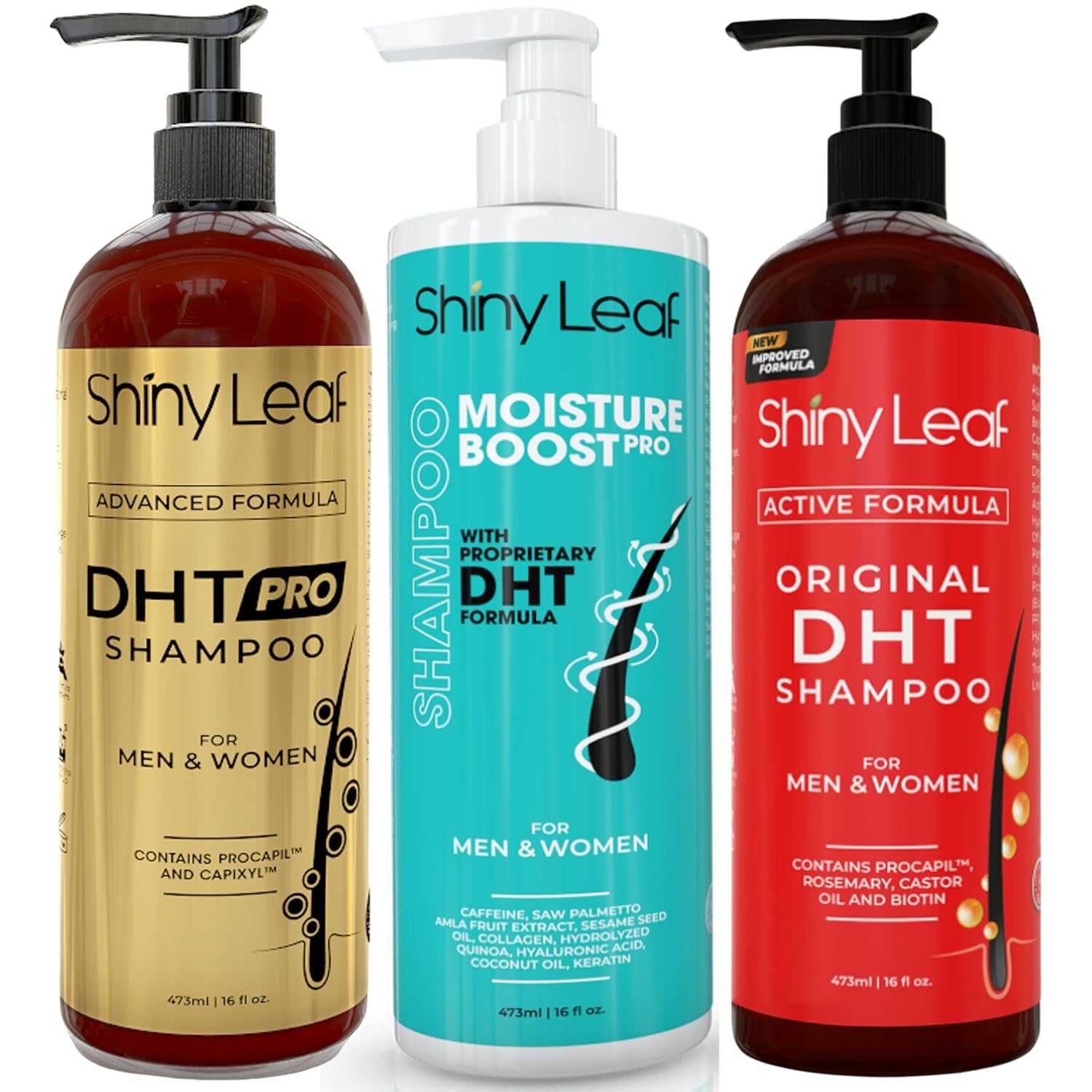 Shiny Leaf Triple Magic Shampoos DHT Pro, DHT Original