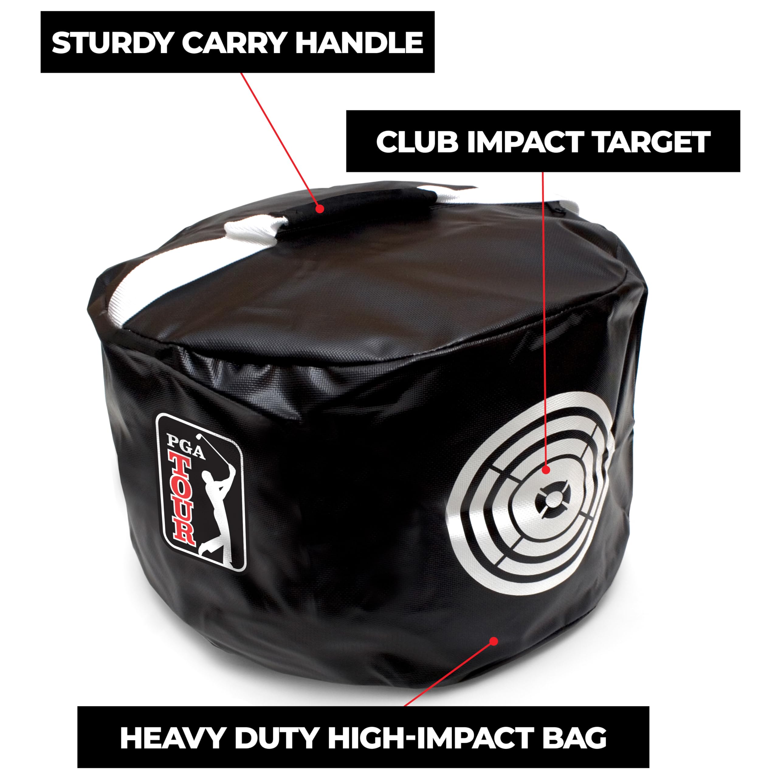 PGA TOUR Club Impact Golf Training Bag, Nero