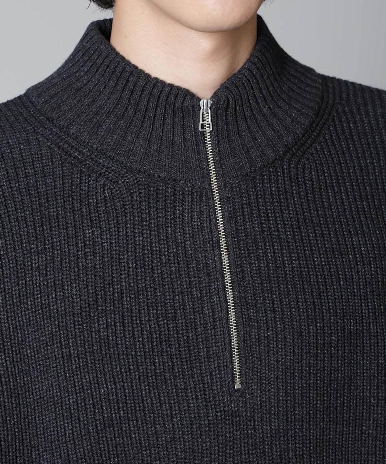 [ナノ・ユニバース] 畔 ニット ハーフZIP プルオーバー メンズ 672-4222221