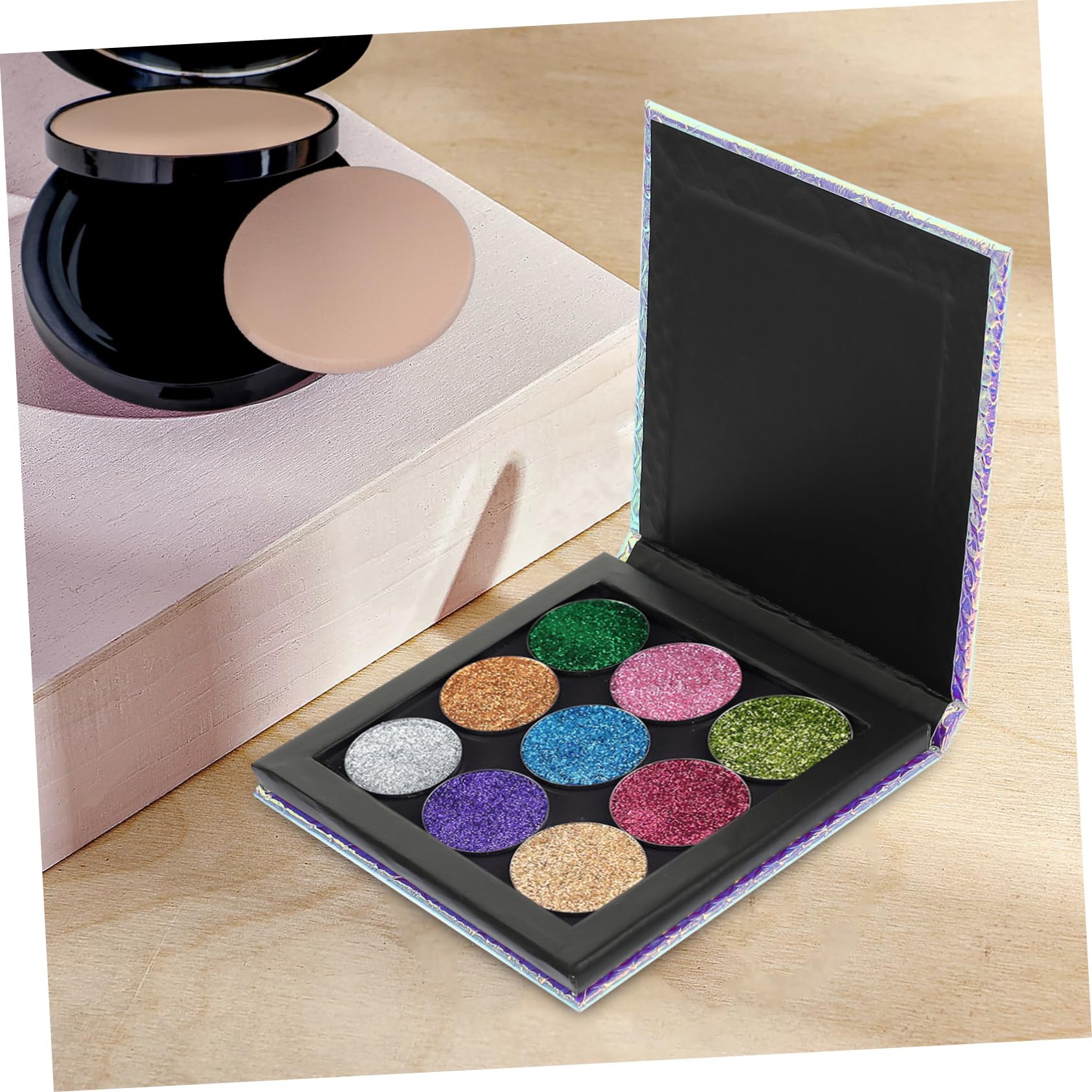 SHERCHPRY 2 Pezzi Palette Ombretti Vuota Design Portatile e per Makeup Scatola Viaggio per Ombretti e per e Appassionati Compatte
