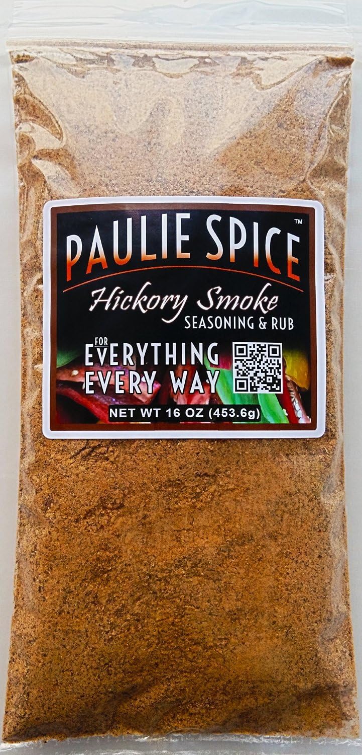 Paulie Spice : Sweet Hickory Smoke BBQ Seasoning and Rub For: Steak, Ribs, Rib, Meat, Pork, Chicken, Wings, Beef, Salmon, Prime Rib, Fish, Grill, Grilling, Smoker, Barbecue, Dry, Rubs, Seasonings
