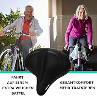 DAWAY C40 Extra Puha Kerékpár Nyereg - Nagyméretű Memóriahabos Ülés Férfiaknak és Nőknek, Univerzális Bicikli Ülés MTB, E-bike, Városi és Or 7