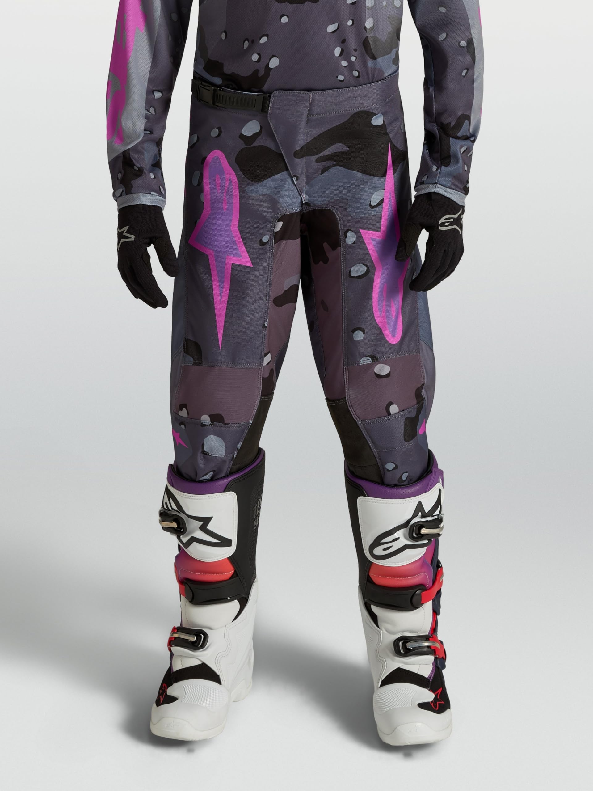 Alpinestars Fluid Lone Młodzieżowe spodnie motocrossowe, szary/fioletowy, 24