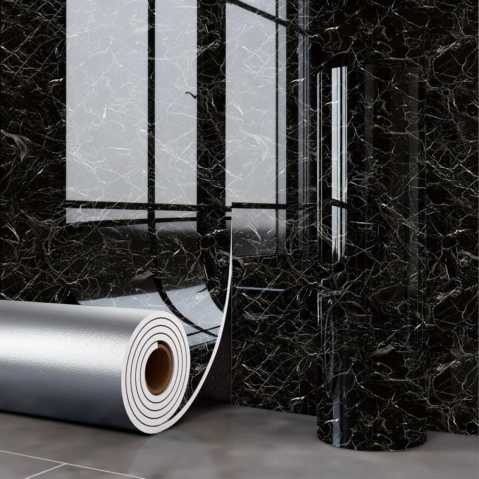 Zynqra Peel and Stick Wallpaper,Removable,Self Adhesive Marble Contact Paper,for Cabinet Bedroom Bathroom,Kitchen Cabinets,Renter Friendly(O)