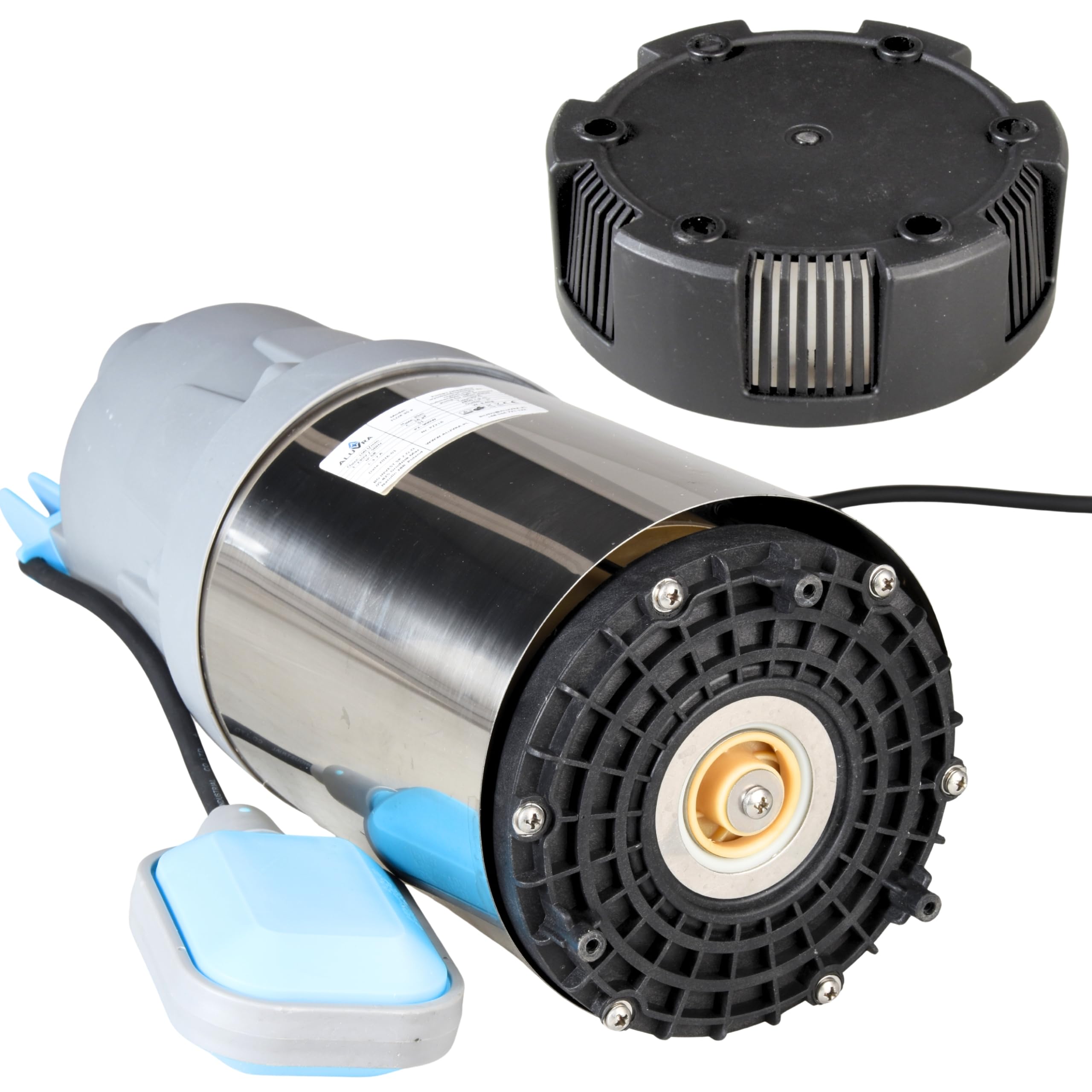 Pompe Submersible FLOX 35P INOX avec Flotteur pour Eaux Propres (900 W, 6000 l/h, hauteur de refoulement 35 m) - Pompe Immergée pour Récupération d’Eau de Pluie, Arrosage Jardin, Piscine et Cave