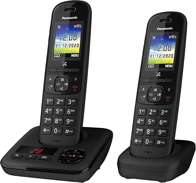 Panasonic KX-TGH722EB Digital Cordless Telephone with Automated Call Block, Enhanced Volume and Answering Machine