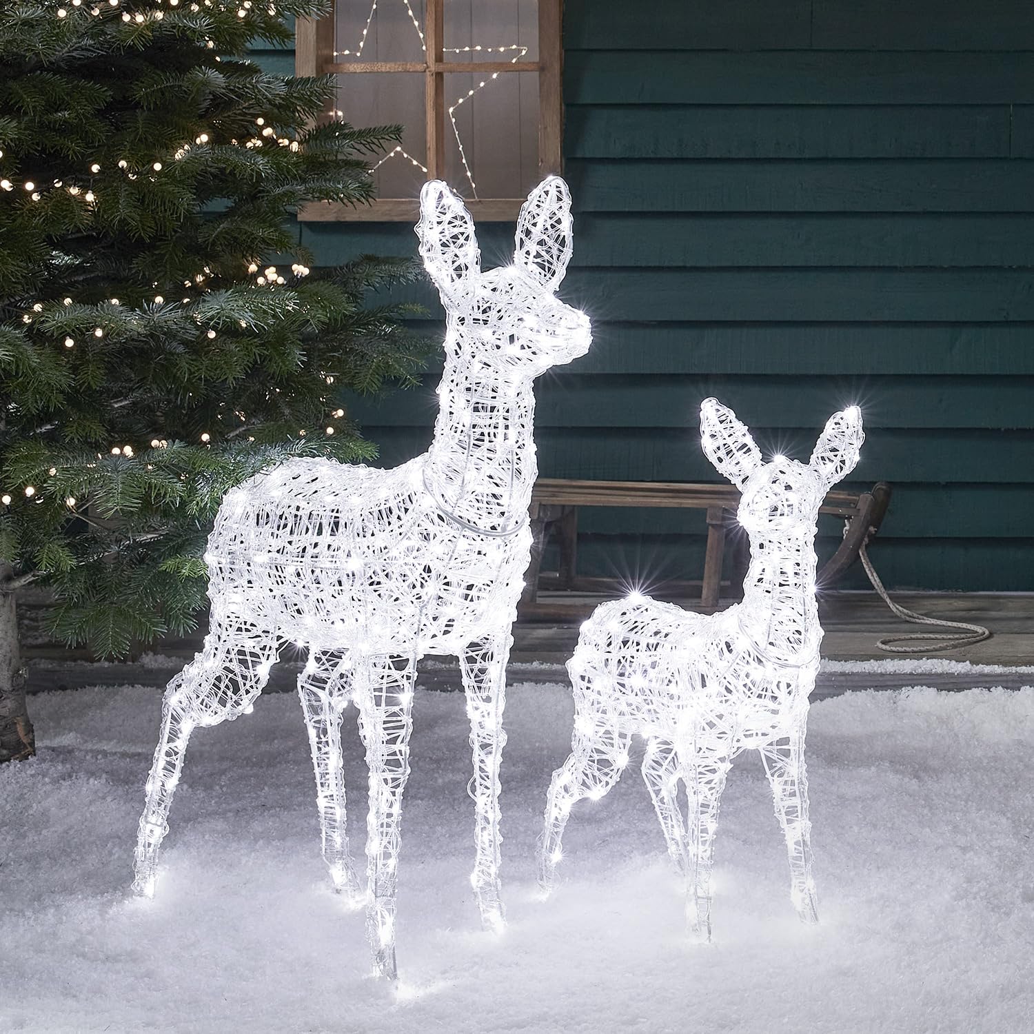 IJsregen Lichtsnoer voor buiten, kerstdecoratie, 10 m, 400 leds