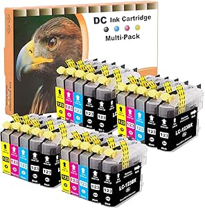 Squuido 4 nero cartucce d'inchiostro LC123 LC123XL compatibili con Brother DCP-J4110DW MFC-J4410DW MFC-J4510DW MFC-J4610DW MFC-J470DW J4710DW MFC-J6520DW MFC-J650DW MFC-J6920DW MFC-J870DW DCP-J152W