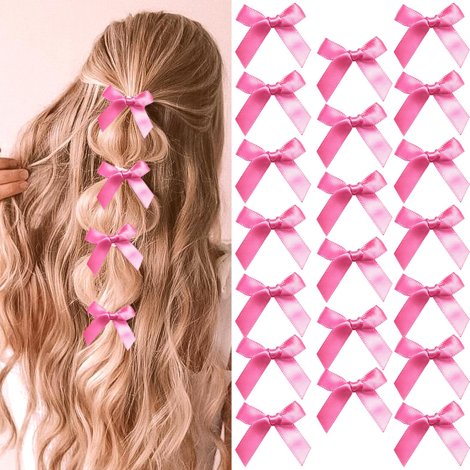 Amazon.com : SAWINDA 20PCS Pink Hair Bows Ribbon Alligator Hair