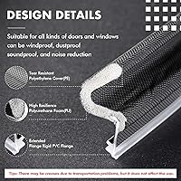 Vista 4 de BBTO Burlete para puertas y ventanas Burlete exterior en forma de V para puerta de garaje con espuma de bloqueo de espacio con ranura de sierra