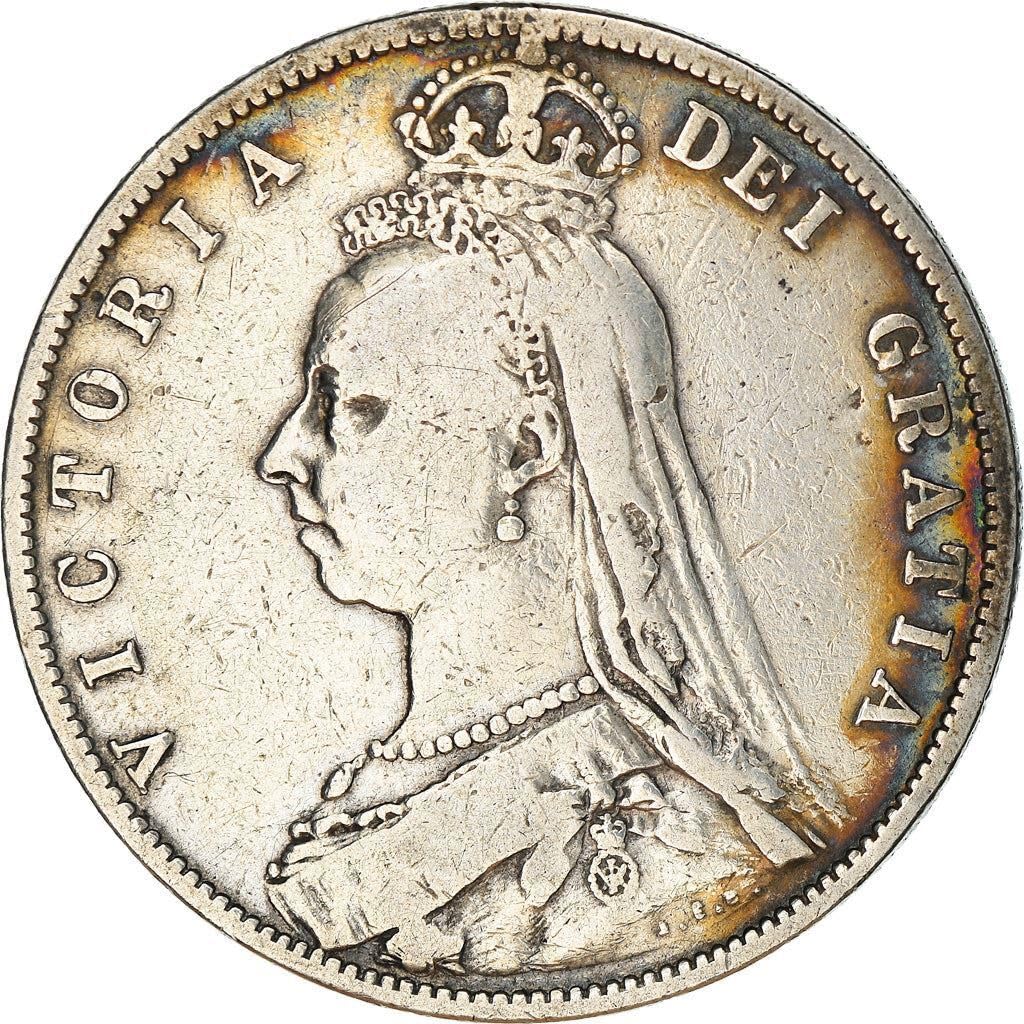 1887-1892 1/2 Crown British Silver Coin "Jubilee Head" Pattern I Minted Under Queen Victoria The Most Powerful Monarch and Woman In History I Monetized And Guaranteed By The British Government