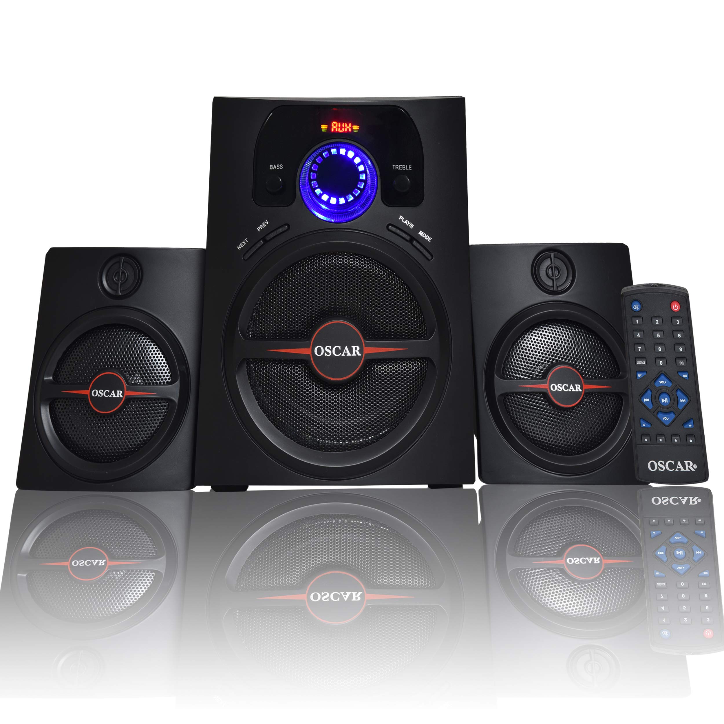 OSCAR OSC-2141 BT 2.1 Multimedia Speakers with Bluetooth, Digital Home Theater System