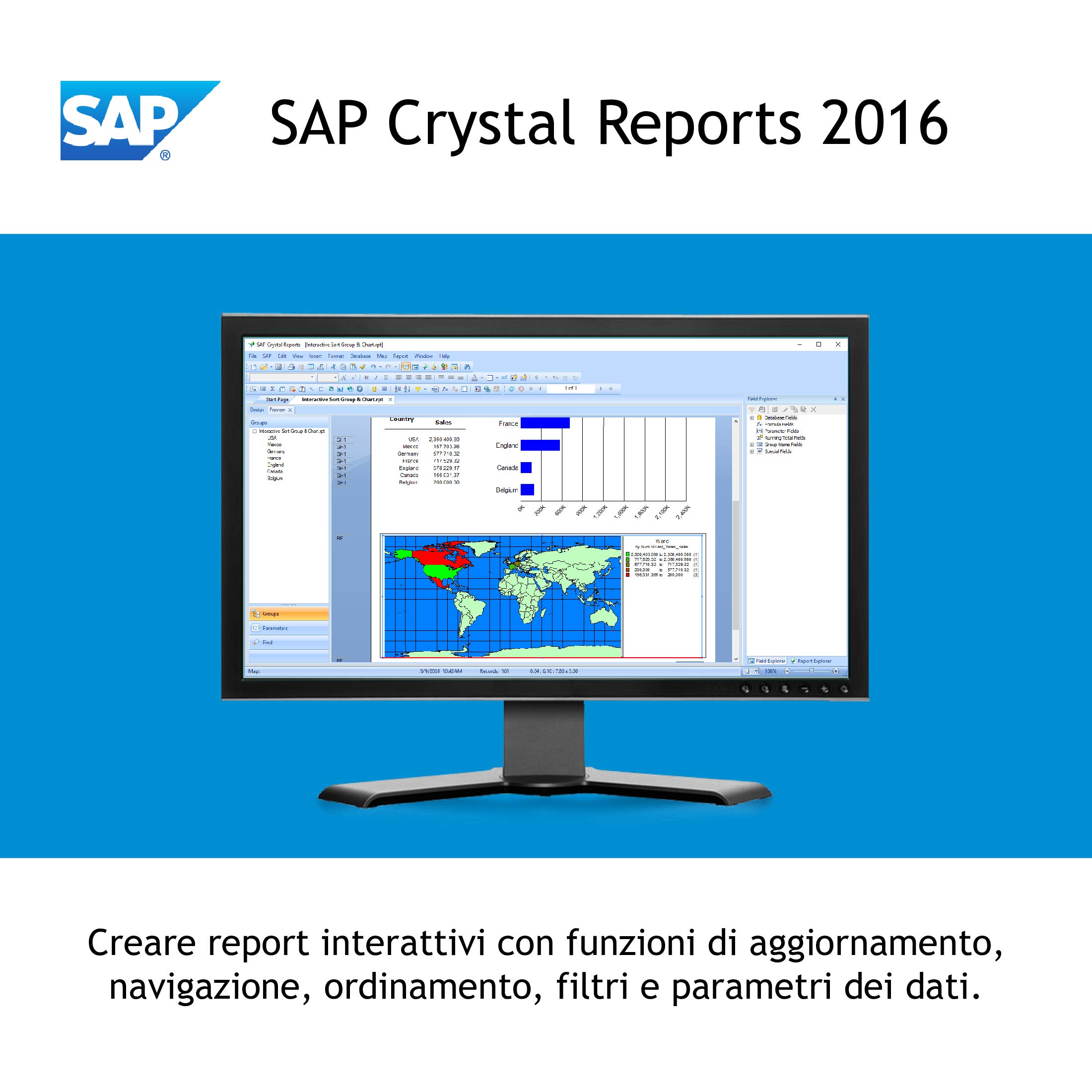 SAP Crystal Reports 2016 Reporting software [32 Bit] [PC Download]