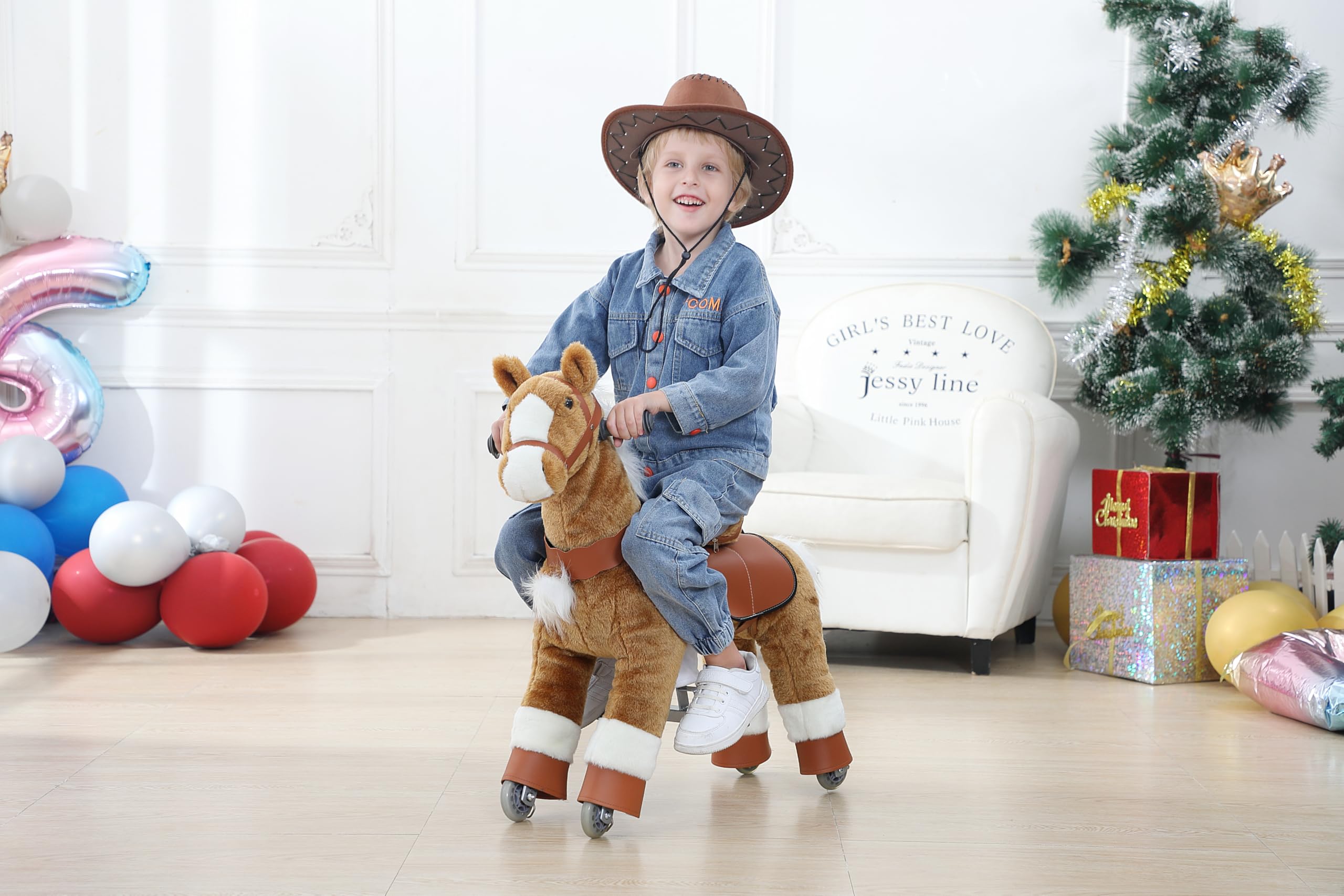Amazon.co.jp: PONYEEHAW 乗る馬のおもちゃ 子供用 乗馬玩具 3-6歳 
