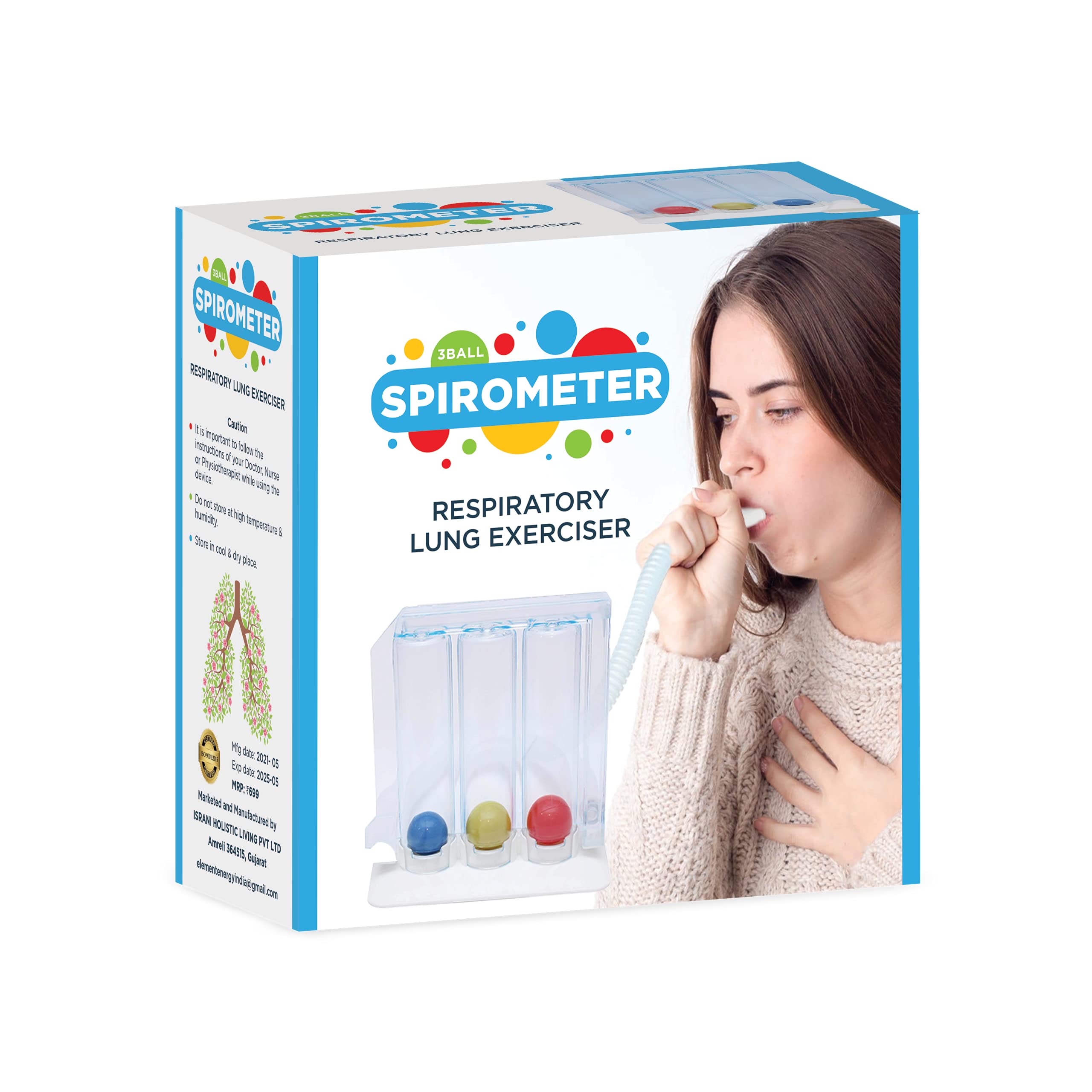 Buy Doctor's Choice SPIROMETER 3 Ball Lung Exerciser Respirometer